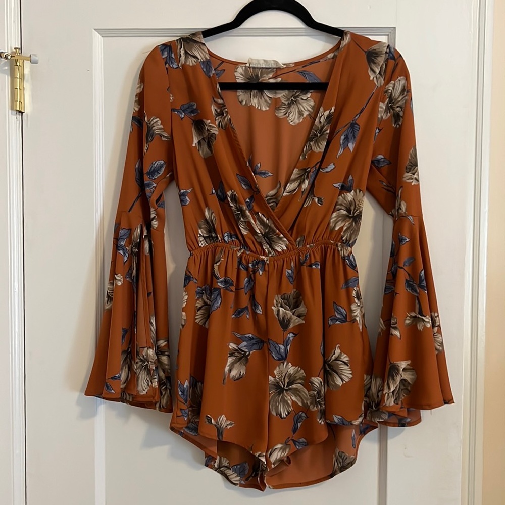 Audrey 3+1 Floral Romper, Size Small